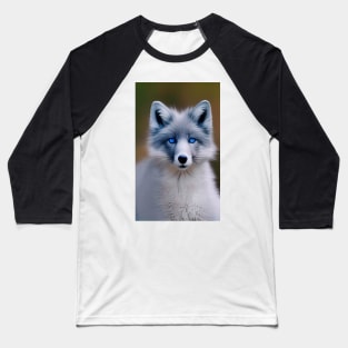Blue Eyed Baby Fox Baseball T-Shirt